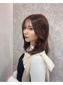 ヘアカット/ヘアーカラー【シースルーバング&モカブラウン】