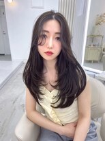 ユイマァル 岡山店(YUIMARL)&nbsp;韓国風レイヤーカット×オリーブブラウン