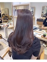 ヘアーメイクブランニュー セントラル 西大寺店(hair make Brand new central)&nbsp;髪質改善ナチュラルブラウンレイヤーカットワンカール20代奈良