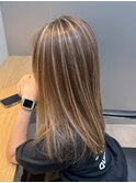 ハイライトデザインカラーフェイスフレーミングレイヤーカット