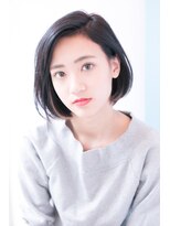 ヘアーアンドファッションシオミエイチ (hair＆fashion shiomi H)&nbsp;大人かわいいかきあげバング×耳かけボブ