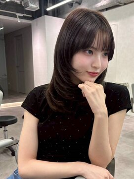 ハニーシブヤ(HONEY shibuya) ハッシュカット/ミディアムレイヤーカット/黒髪/シャギーボブ3