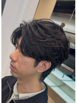 フィフスパーク(fifth PARK) 渋谷men'sフェザーパーマセンターパートfifthメンズカット微分け