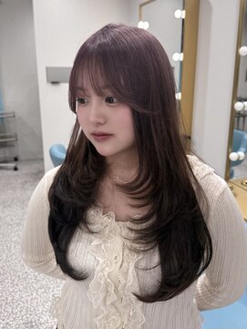 ボタン 熊本(VOTAN) 水光カラー/レイヤーカット/髪質改善/中明度/韓国ヨシンモリ