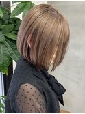 京都西院/ベージュカラー ブリーチ 髪質改善 ダブルカラー