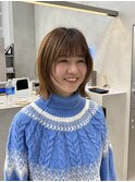 くびれボブ／大人ボブ/垢抜け/ボブレイヤー外ハネボブ結べるボブ