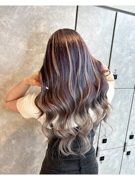 ガルボ ヘアー(garbo hair) 高知プルエクステバレイヤージュハイライトグレージュ