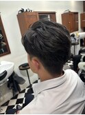 波巻きツイストスパイラルリバースセンターパートニュアンスパT