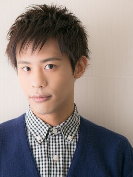 モッズヘア メン 仙台愛子駅前店(mod's hair men) 斜めバング爽やかダークアッシュ短髪アクティブショートc仙台