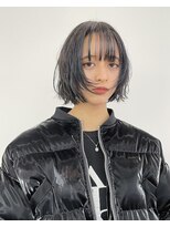 グリスバイミナリス(Guliss by minaliss) ミニボブデザイン小顔レイヤーカット10代20代グレーブラック