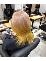 アンデイ(unday) ミルクティーベージュイエローグラデーション