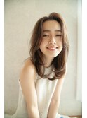 Chlom立川☆大人かわいいセミディベージュカラーTEL 0425125655