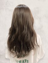 レポヘアー(Repos hair) 20代30代髪質改善カラーミントベージュ毛先パーマ透け感