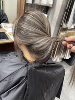 ラフ(LAFF)&nbsp;#バレイヤージュ#グレージュカラー#ボブウルフ#ココアベージュ