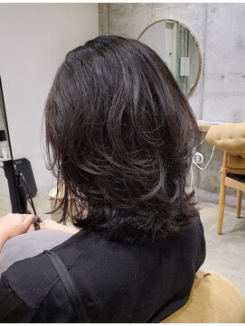 ガーデン オオタカノモリ(garden otakanomori) 黒髪くびレイヤーカット×前髪なし地毛ハイレイヤーカット