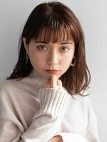 テラス 甲子園(Terrace)&nbsp;ミディアム小顔カット前髪ありくすみカラー10代20代30代40代