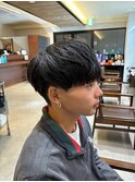 グレージュアッシュ/刈り上げマッシュ