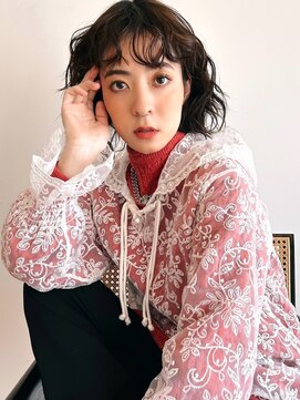 ラック 津田沼(LUCK) 黒髪/グレーベージュ/レイヤーロング/前髪パーマ/ボブ