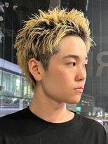 エルマーク 枚方(L-MARK)&nbsp;アップバングツーブロックダブルカラーブリーチメッシュ