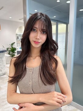 アール ヘアー デザイン(r hair design) ゆるふわロングベージュカラーブリーチしない透明感カラー