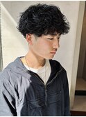 メンズパーマ無造作マッシュ/大矢