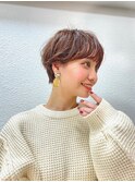 前髪長め大人小顔ショート30代40代50代　藤沢