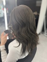 アルドーレフィエロ シンサイバシ(Ardore fiero shinsaibashi)&nbsp;ブリーチなしダブルカラー☆オリーブグレージュ☆20代30代40代