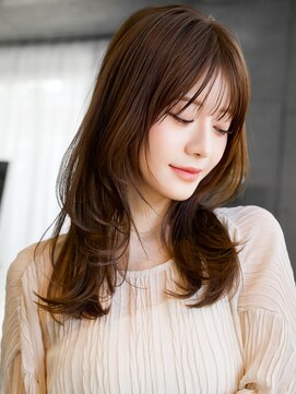 レノラ 本町(LENORA) ☆くびれヘアプリコットオレンジハイライトカラーレイヤーカット