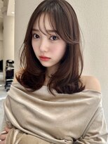 【MINX】くびれヘアアプリコットオレンジハイライトカラー_銀座