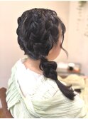 ツインテール編み下ろし
