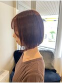 ブリーチなしレッドブラウン