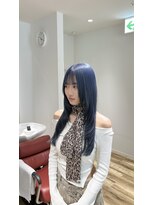 ポリッシュ 長岡京店(POLISH) ネイビーカラー/顔まわりレイヤーカット