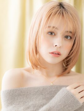 カバーヘア ブリス 戸田公園西口店(COVER HAIR bliss) ハイトーンカラー透明感外国人風金髪ボブA0戸田公園20代30代