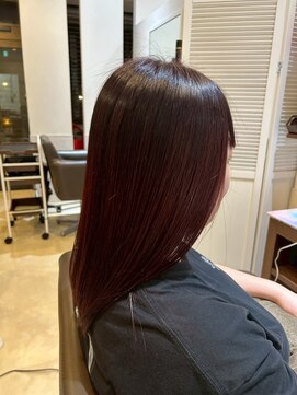 ループ ヘアーサロンアンドコミュニティー(LOOP) ミディアムストレート/暖色カラー