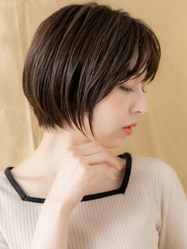 カバーヘア イヴ 戸頭店(COVER HAIR EVE) チャコールグレー似合わせカット丸みショート312W戸頭30代40代