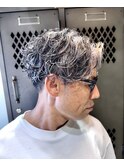 メンズパーマ　ツイスパ　波巻き　メンズバレイヤージュ