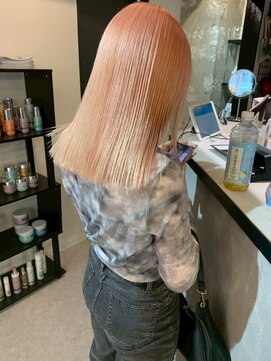 ペレ 原宿(PELE) ダブルカラー/ケアブリーチ/羽エクステ/原宿