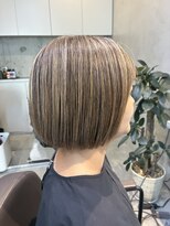 プラスシー(+C)&nbsp;ボブにも立体感ハイライト！福岡ハイライト/福岡白髪ぼかし