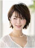 ショートヘア/前髪あり/ショートヘアパーマ/30代/40代/50代