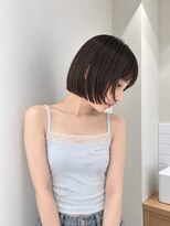 フォト 新宿三丁目(foto)&nbsp;地毛風縮毛矯正韓国風顔まわりレイヤー小顔ボブ切りっぱなしボブ