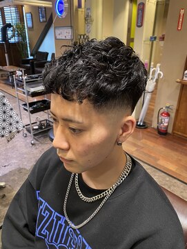 リットジェンツ 千葉(Lit Gents) ローフェード×ニュアンスパーマ