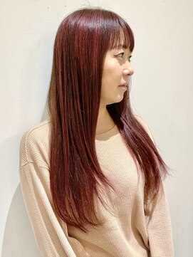 フォーク FOLK 【FOLK】透明感ペールピンク☆似合わせストレートロング♪