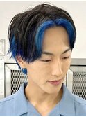black × sea blue　[新宿駅/デザインカラー/シルキーベージュ]