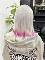 チュダック(ChuDuck)&nbsp;【◎甘くてカワイイ◎】韓国風《シルバー×ピンク》ケアブリーチ