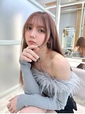 似合わせ　前髪パッツン　シースルーバング　ストレートレイヤー