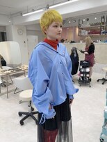 イェッカ パビル(YECCA pabil)&nbsp;ブロンドショートのイエローデザイン♪（ブリーチ1回以上）