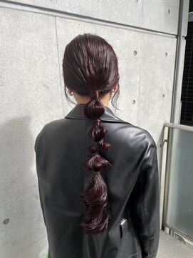 金子美容室 編みおろし玉ねぎアレンジ