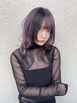 リアイス(Re:ICE) ラベンダーパープルブラックエンドカラーロングウルフ