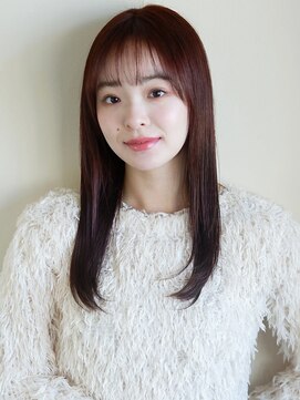 ムニカ 表参道(Munica) 縮毛矯正とカラーでうる艶バーガンディ