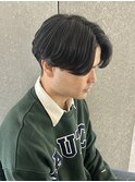 メンズセンターパート質感重視パーマニュアンスパーマ毛流れ